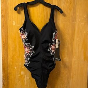 Black Size 16 Miraclesuit one piece bathing suit